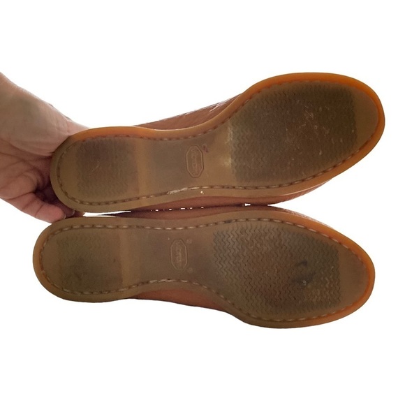 Dooney & Bourke Chestnut Pebbled Leather Boat Shoes Sz 8-8.5 - Picture 10 of 11